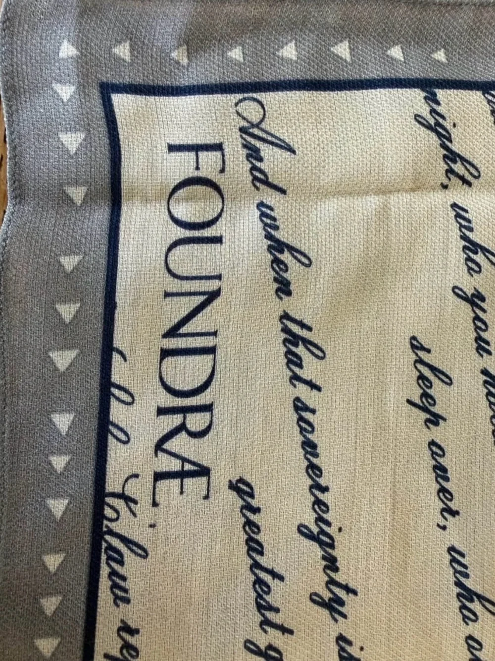 Foundrae Navy and cream women’s scarf